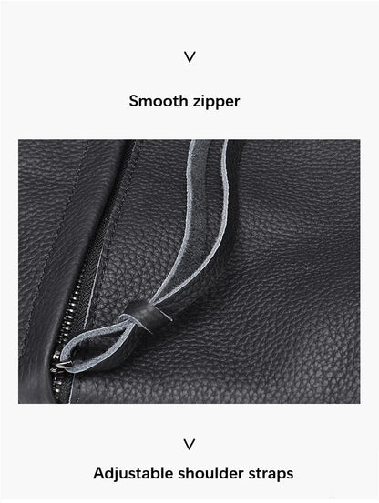 Damen-Lederrucksack Mit Top-Griff Und Viel Stauraum Durch Mehrfachtaschen Und Gepolsterter Rücken