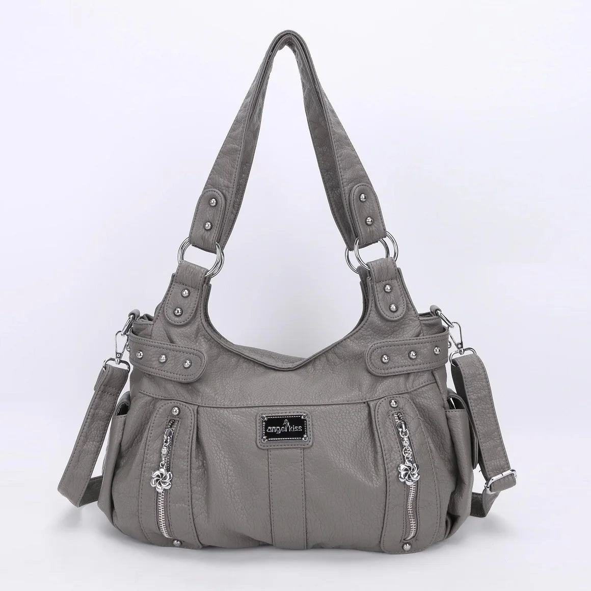 Damen-Schultertasche aus PU-Material Mit Großem Fassungsvermögen und Reißverschluss für Alltag und Freizeit