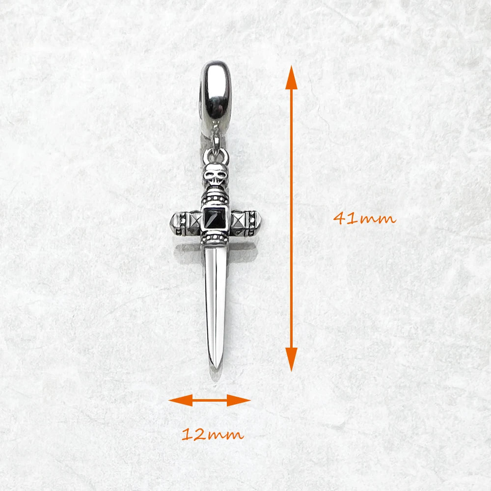 Damen-Charm-Anhänger Schwert Brave Rebels Europa aus Sterlingsilber