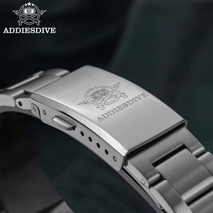 ADDIESDIVE New Watch For Men's Reloj Hombre AD2502 VH31 Movement Titanium Alloy 36mm 100M Waterproof Luminous Quartz Watches