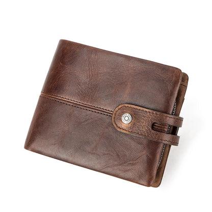 Herren Echtleder Geldbörse Bifold Vintage RFID Kartenhalter Geldclip Münzfach Reise