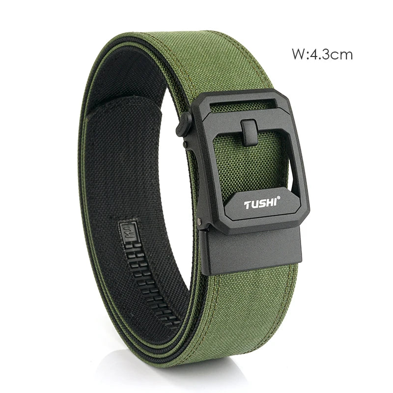 Unisex-Taktischer Gürtel aus 1100D Nylon Breite 4,3 cm mit Metall-Automatik-Schnalle für Militär IPSC Jagd