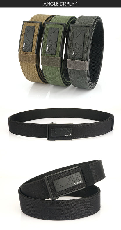 VATLY Multifunktions Tactical Gürtel Herren Nylon Rigid Automatik-Schnalle