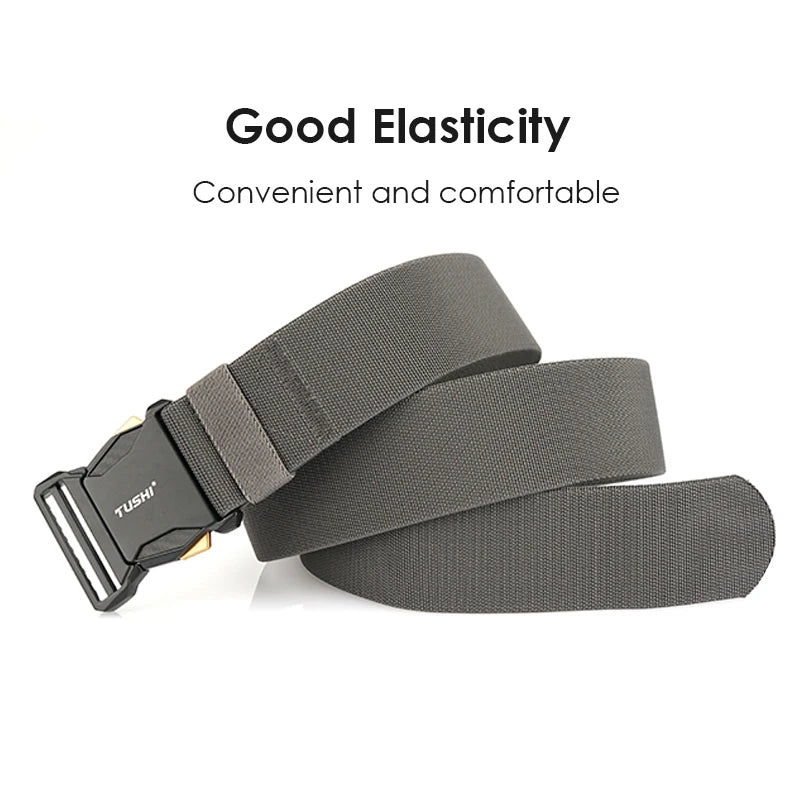Herren-Gürtel Elastisch 50 mm Breite Mit Schnellverschluss für Outdoor und Freizeit Komfort