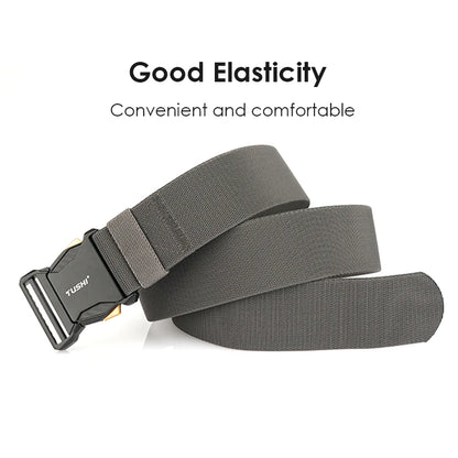 Herren-Gürtel Elastisch 50 mm Breite Mit Schnellverschluss für Outdoor und Freizeit Komfort