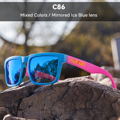 Sonnenbrille polarisiert TR90 Reißverschlussetui Unisex frische Farben
