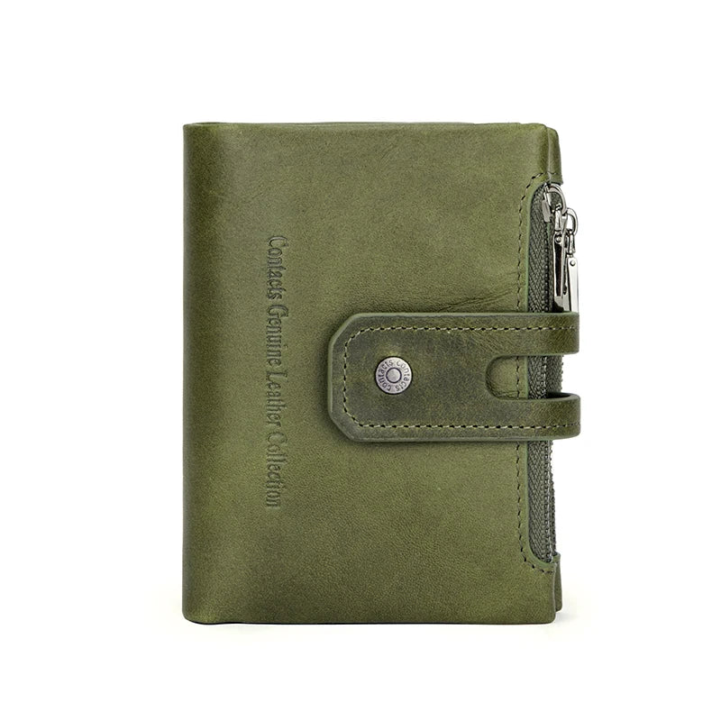 Damen Echtleder Geldbörse Bifold Vintage Kartenhalter Münzfach Geldclip
