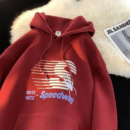 Winter Brief Grafik Gedruckt Pullover Hoodies Für Männer 2025, Neue Hip Hop Mode Mit Kapuze Sweatshirts High Street Fleece Y2K Hoody
