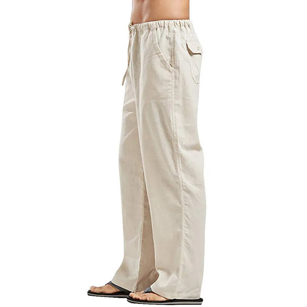 Sommerliche Herren-7/8-Hose im trendigen Stil – große, gerade geschnittene, schnell trocknende Strandhose für Teenager