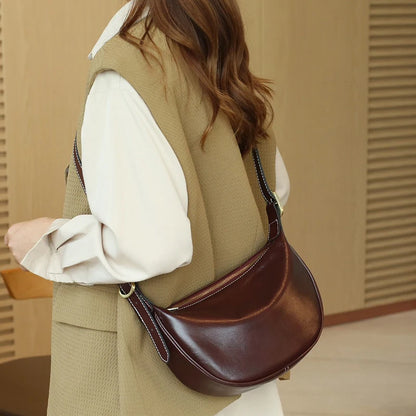 Damen Crossbody-Tasche Aus Pflanzlich Gegerbtem Leder | Vintage Stil