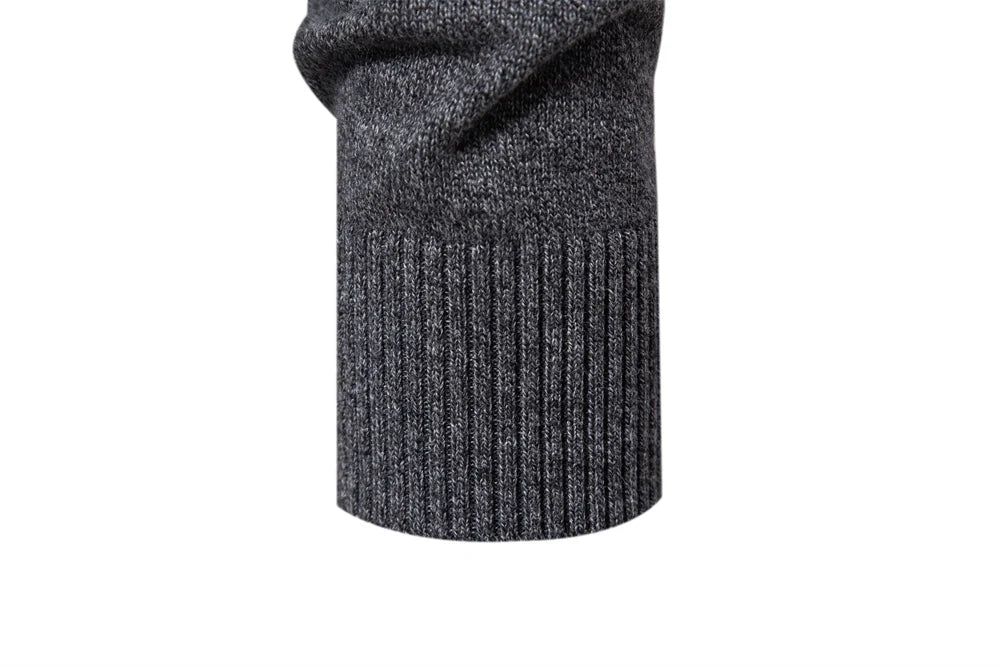 2023 neuer Herbst Baumwoll pullover für Männer o Hals Patchwork Ärmel Pullover Männer einfarbig warme Winter Herren Pullover