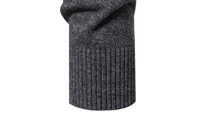 2023 neuer Herbst Baumwoll pullover für Männer o Hals Patchwork Ärmel Pullover Männer einfarbig warme Winter Herren Pullover