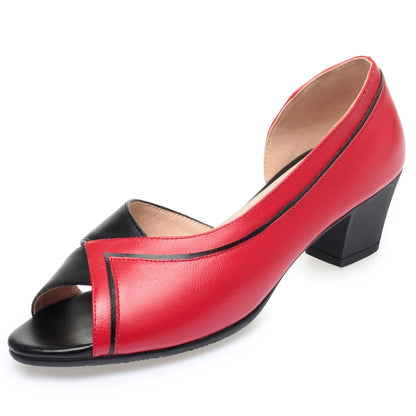 Damen Sandalen Echtes Leder Gemischte Farben