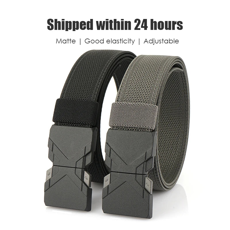 Herren-Gürtel aus elastischem Nylon mit Schnellverschluss Outdoor-Einsatz und Alltag 34 mm Breite