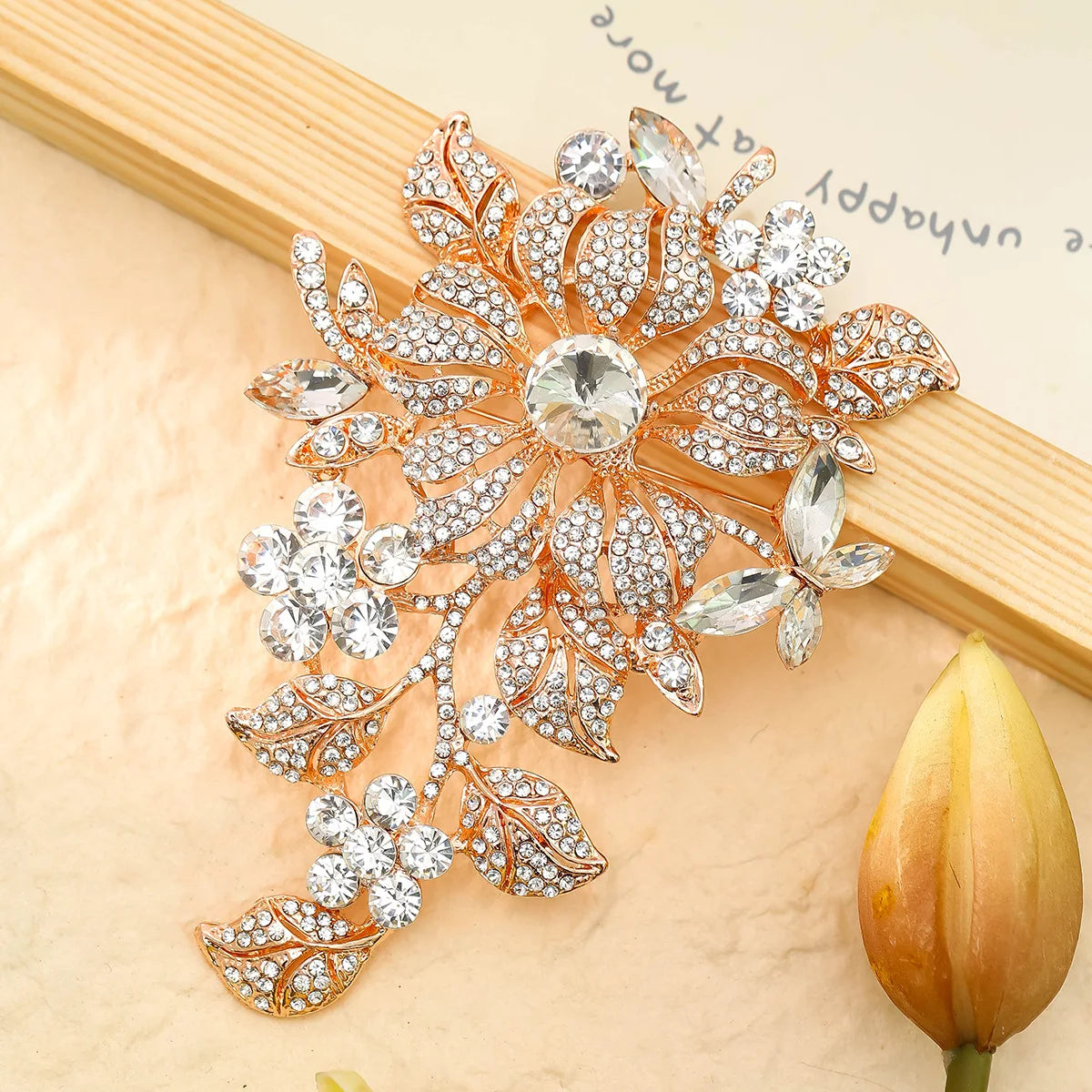 Brosche Wassertropfen Strass Kristall Elegant Corsage Damen Mantel