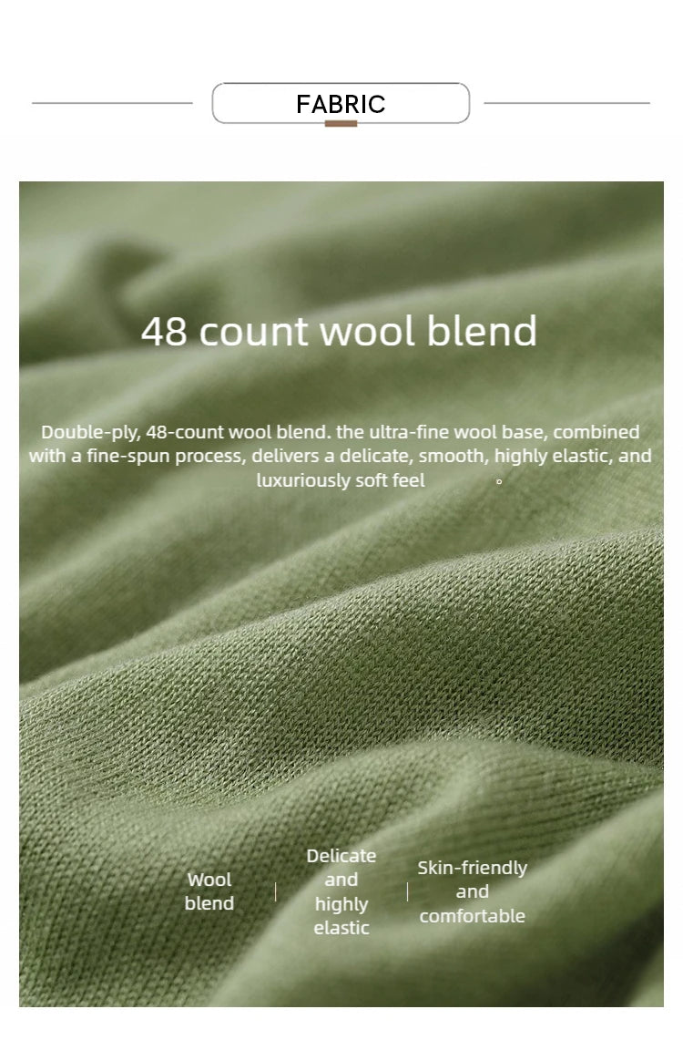 Grüner Wollmix-Strickstoff, 48 Zählung, weich und elastisch