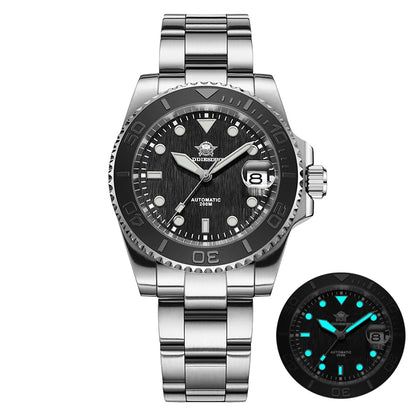 Herren-Taucheruhr mit 3D-Zifferblatt und NH35A-Automatikwerk