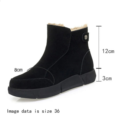 AIYUQI Snow Boot Women 2025 Winter New Suede Genuine Leather Women Short Boots Natural Wool Warm Non-slip Women's Ankle Boots