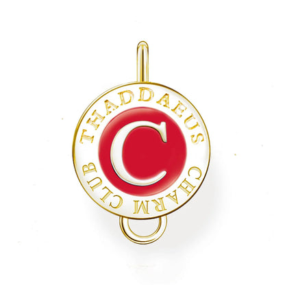 Damen-Charm-Anhänger Münze vergoldet Vintage elegant aus Sterlingsilber