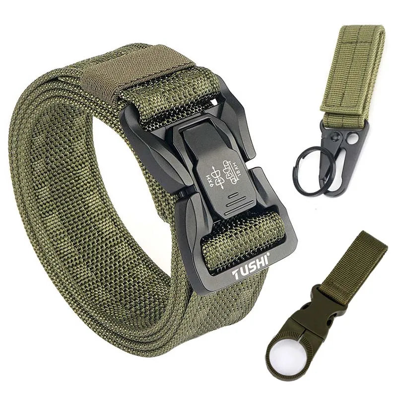 Unisex-Taktischer Gürtel aus Nylon mit Schnellverschluss und Breite 3,8 cm für Outdoor