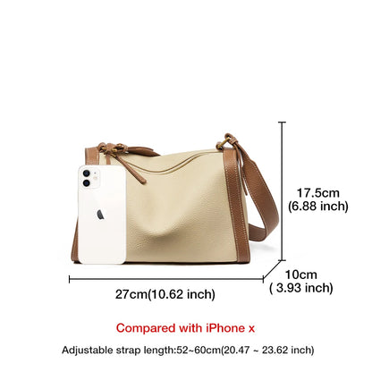 Female Shoulder Bag Aus Cowhide Leather Vintage Soft Messenger Crossbody