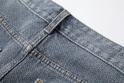 Retro-Denim Shorts Aus Baumwollmischung | Lässige Streetwear
