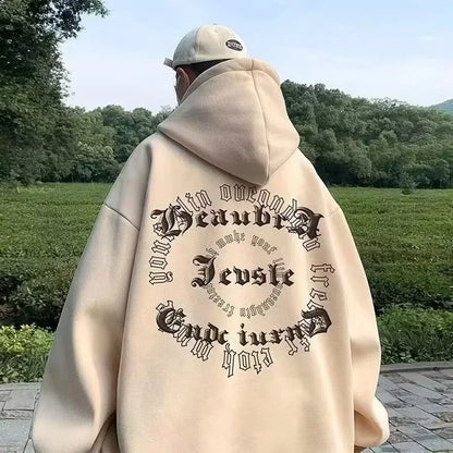 Herren Y2K Hoodie im Hip Hop Stil mit Kapuze und Taschen