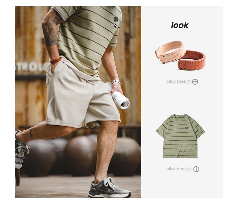 Herren Freizeitshorts aus atmungsaktivem Material mit gesticktem Blitzdesign