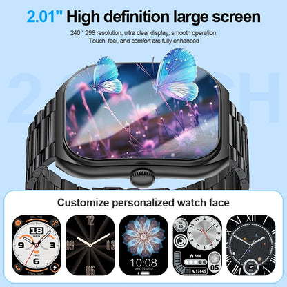 Lige neue 3d gebogene Bildschirm Smartwatch 2.01 Smartwatch "Bluetooth Anrufe Uhren Männer Frauen Fitness Armband benutzer definierte Uhr Gesicht