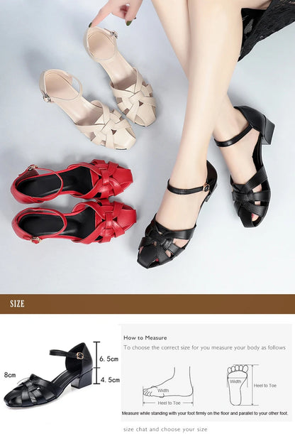 AIYUQI Sandalen Frauen Sommer 2025, Neue Echtes Leder Frauen Sandalen Große Größe 41 42, Hohl Mode Damen Schuhe