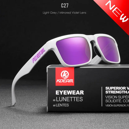 Sonnenbrille quadratisch polarisiert Angeln Lifestyle Spiegel Hartbox Unisex