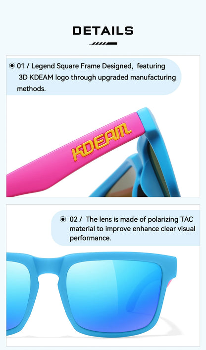 Sonnenbrille polarisiert TR90 Reißverschlussetui Unisex frische Farben