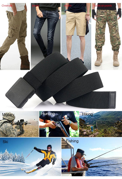 Unisex Elastischer Gürtel für Outdoor Aktivitäten Leicht Flexibel zum Wandern und Angeln Metallfrei
