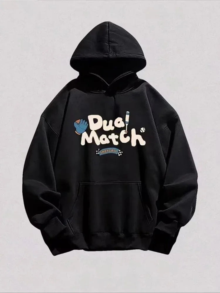 Herbst Anime Brief Gedruckt Mit Kapuze Sweatshirts Für Männer Fleece Y2K Streetwear Grafik Hoodies Hip Hop Harajuku Pullover Hoody
