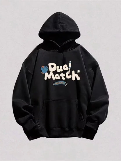 Herbst Anime Brief Gedruckt Mit Kapuze Sweatshirts Für Männer Fleece Y2K Streetwear Grafik Hoodies Hip Hop Harajuku Pullover Hoody