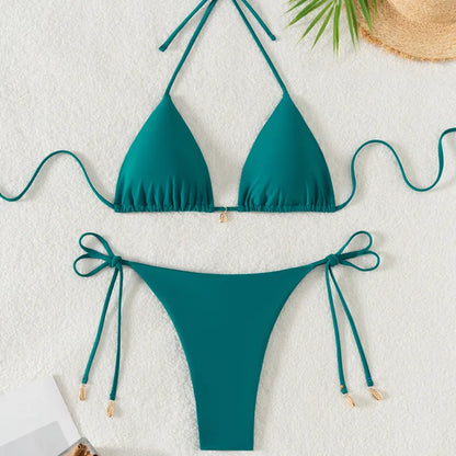 Push-Up-Bikini-Set für Damen mit brasilianischem Schnitt – ideal für Strand und Pool