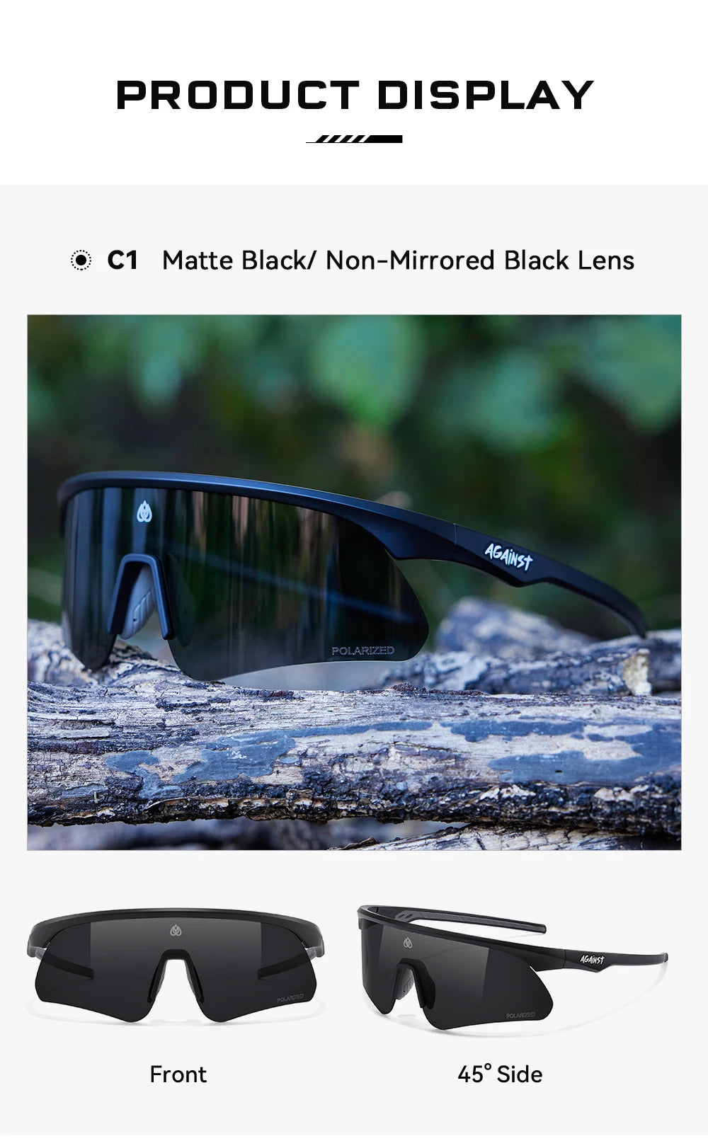 Sonnenbrille MTB Radfahren TR90 polarisiert rutschfest Bügel Unisex