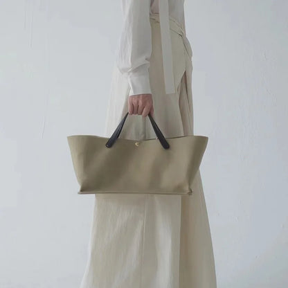 Spaltleder Handtasche | Große Kapazität Top-Handle