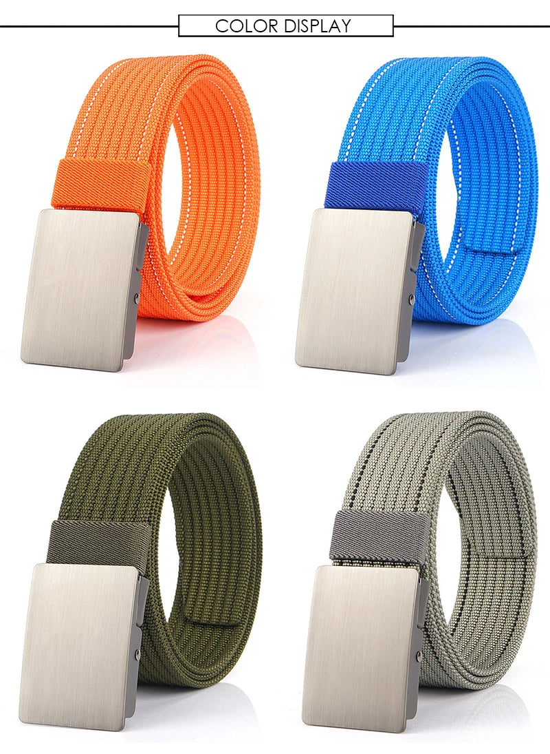 Unisex Gürtel aus Nylon mit Metall-Schnalle im taktischen Militärstil, Breite 3,8 cm