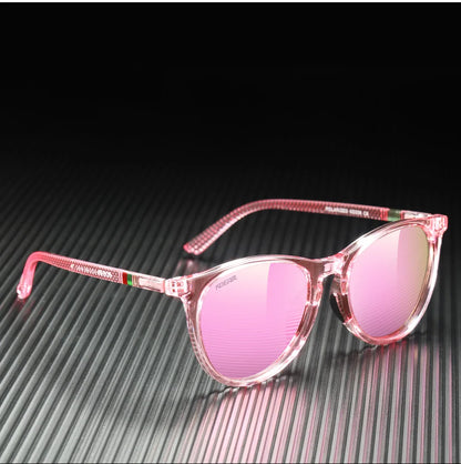 Damen-Sonnenbrille oval Vintage polarisiert Metallscharnier elegant