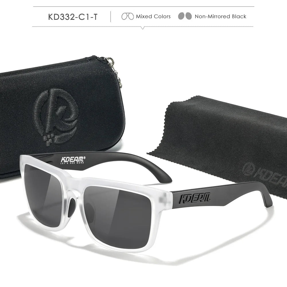 Sonnenbrille Fahren Nachtsicht polarisiert UV400 Reißverschlussetui Herren
