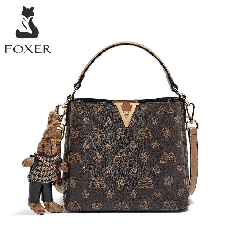 Damen Handtasche im Retro-Stil mit kleinem Bucket Bag