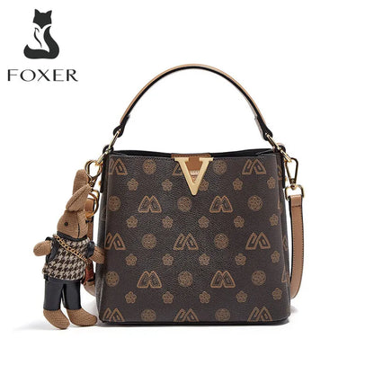 Damen Handtasche im Retro-Stil mit kleinem Bucket Bag
