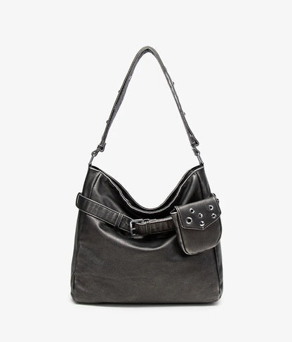 Damen-Schultertasche Vielseitig Geeignet für Alltag in stilvoller Form aus weichem Leder