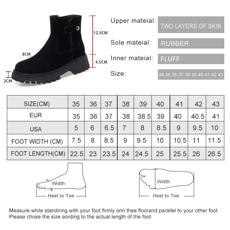 AIYUQI Winter Shoes Boots Ladies 2025 New Genuine Leather Women Snow Boots Large Size Natural Wool Warm Women's Ankle Boots