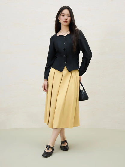 Langärmlige Damenbluse aus 100% Baumwolle in Blau und Pink – ideal für den Herbst und den Arbeitsalltag