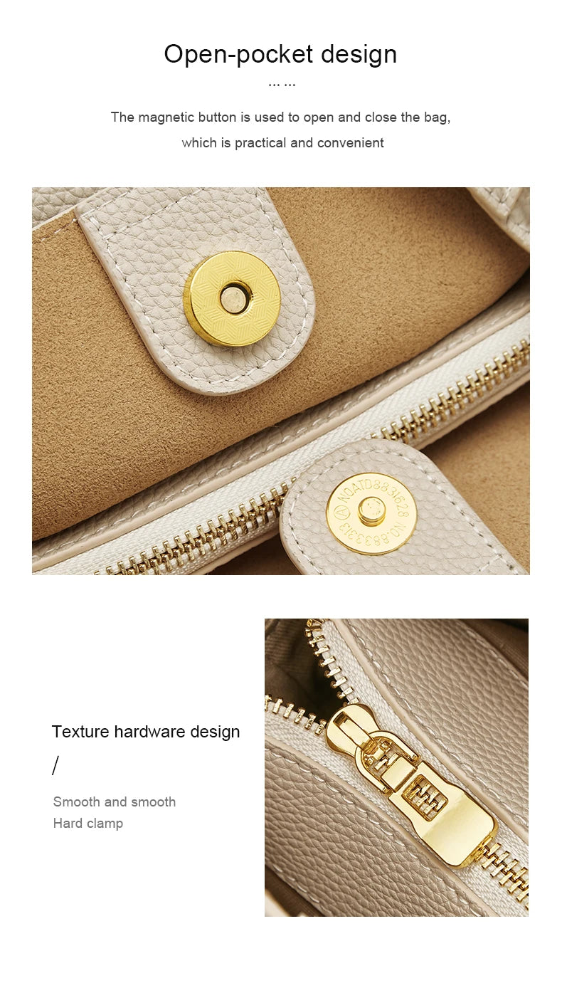 Damen Schultertasche Crossbody aus Splitleder mit großer Kapazität