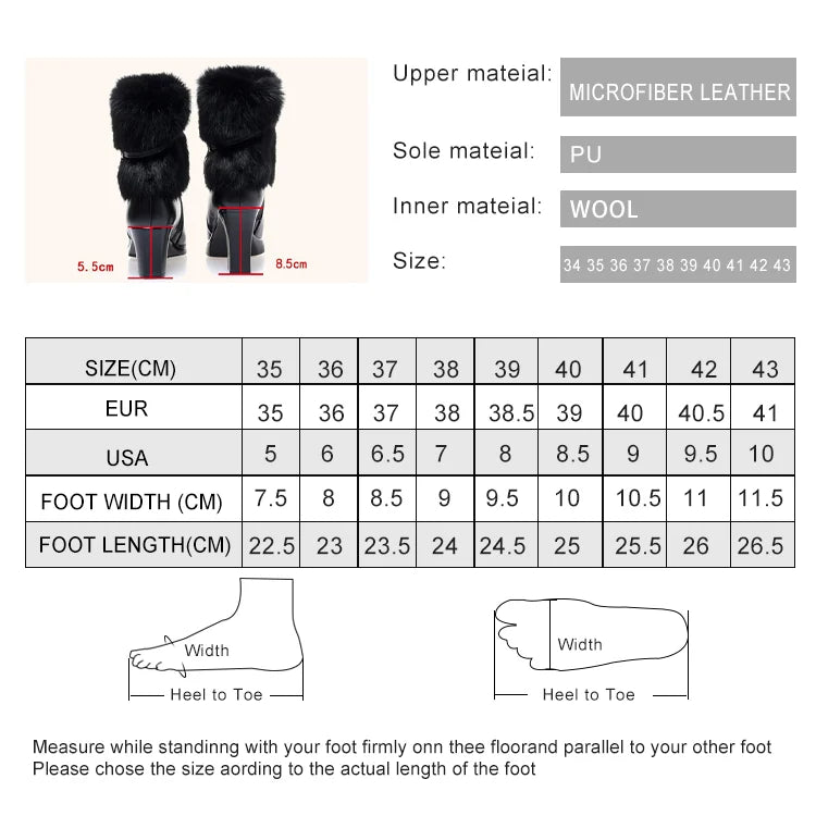 AIYUQI Women Winter Boots 2025 New Round Toe Fashion Women's Fashion Boots Natural Wool Lining Rabbit Fur Women Ankle Boots