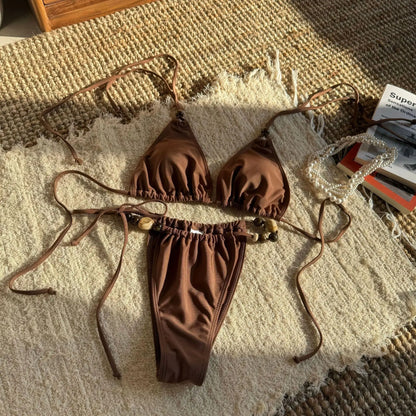 Vielseitiges Damen-Bikini-Set in 10 Farben – Sexy Bademode für Strand und Pool