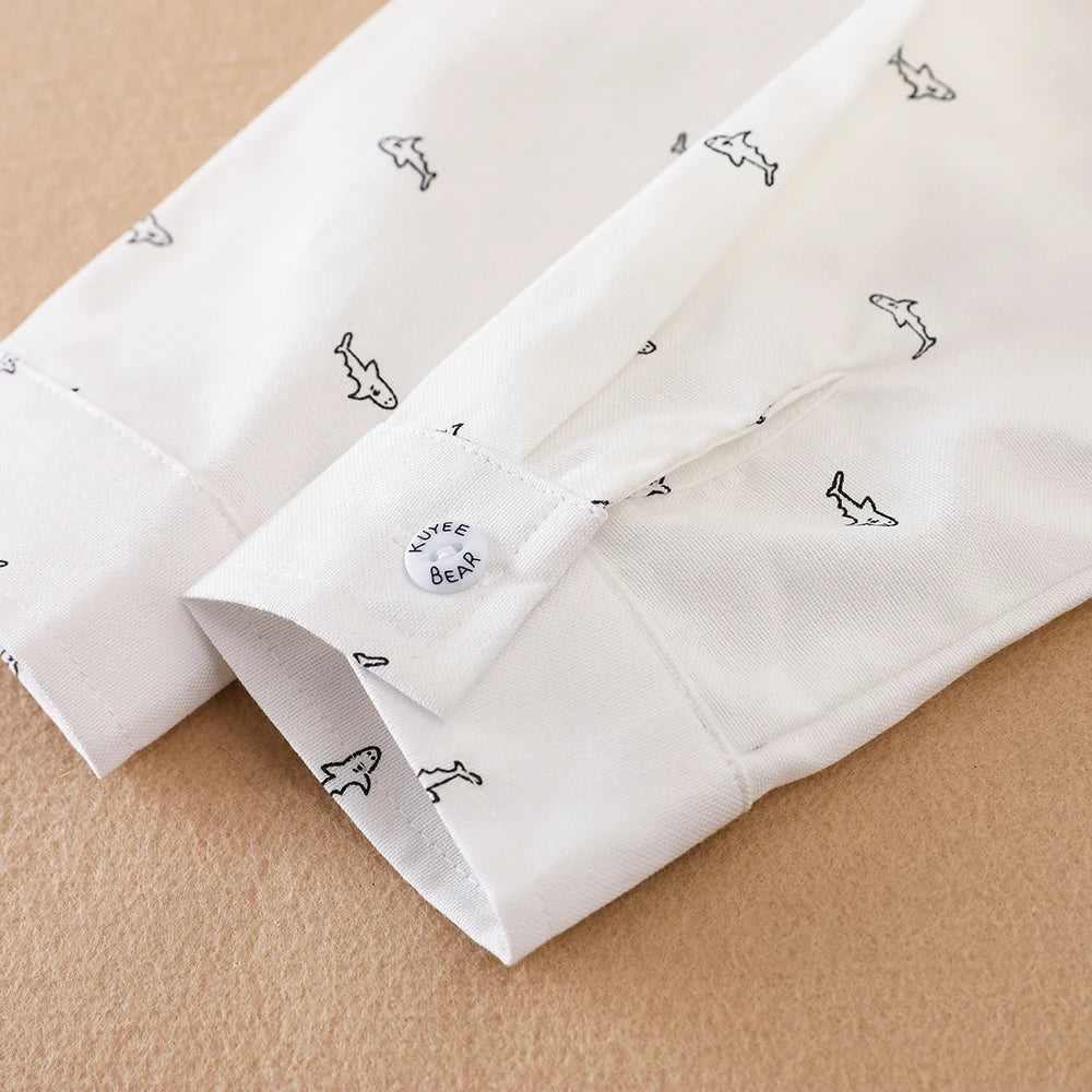 Langarmshirt für Jungen, lässige, stilvolle Musterkleidung für Kinder im Alter von 5 bis 12 Jahren, Kleidung für den Schulanfang für Jungen